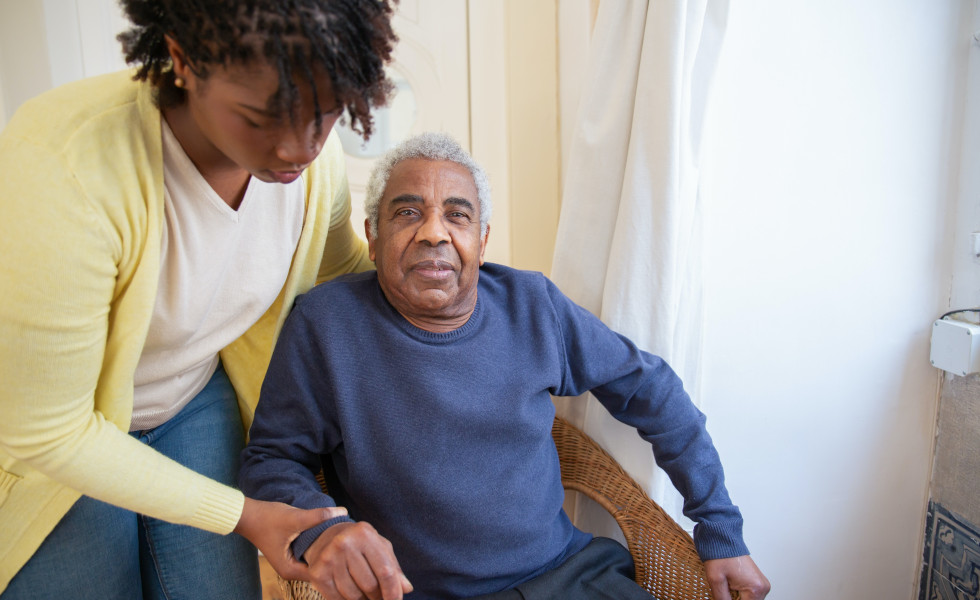 caregiver providing dementia care